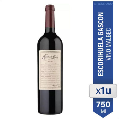 Vino Tinto Escorihuela Gascon 100% Malbec 750ml Botella - Image 2