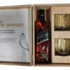 Box Johnnie Walker Black 750ml + 2 Vasos + Caja De Madera