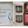 Box Jack Daniels Fire 1l + 2 Vasos + Caja De Madera