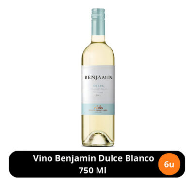 Vino Benjamin Blanco Dulce 750ml X6