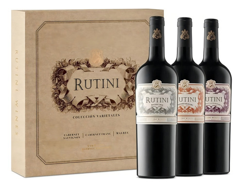 Vino Rutini Estuche Carton Coleccion X 3 Botellas (4)