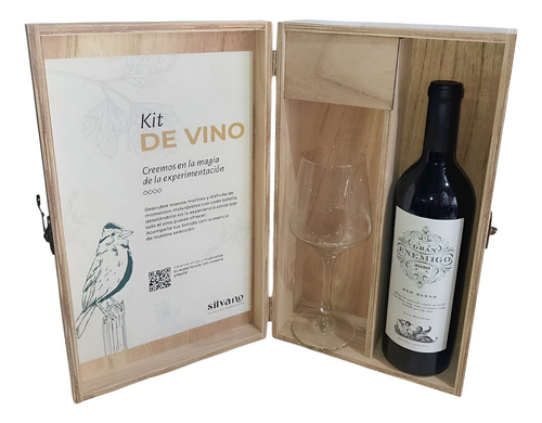 Enemigo Red Blend En Estuche De Madera + Copa