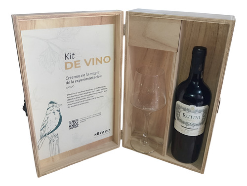 Rutini Malbec En Estuche De Madera + Copa