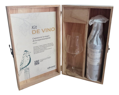 Rutini Malbec En Estuche De Madera + Copa - Image 2