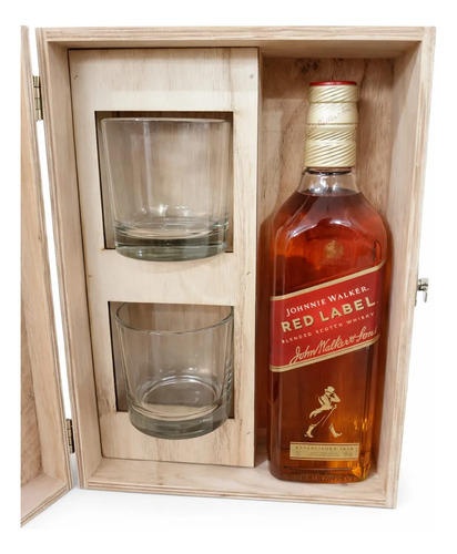 Johnnie Walker Red Label 700ml + 2 Vasos Estuche Gift Box - Image 2