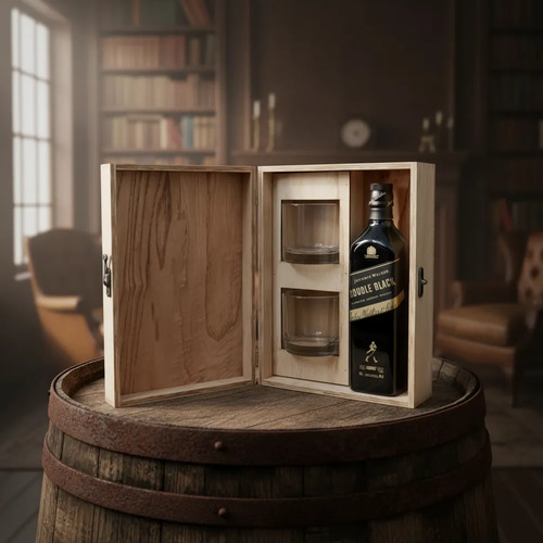 Jhonnie Walker Doble Black 700ml + 2 Vasos Estuche Gift Box - Image 3