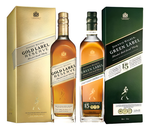 Whisky Johnnie Walker Green Label 750ml - Gold Label 750ml