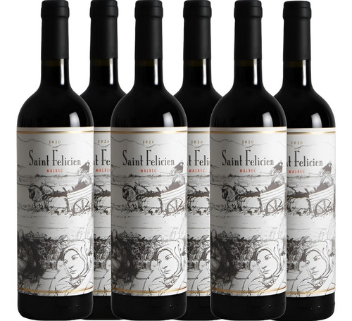 Vino Tinto Saint Felicien Malbec 750ml Pack X6