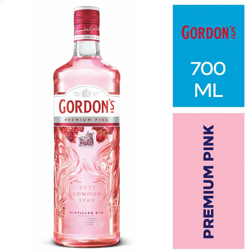 Gin Gordon's London Dry + Premium Pink - Combo X2 Frutilla - Image 3