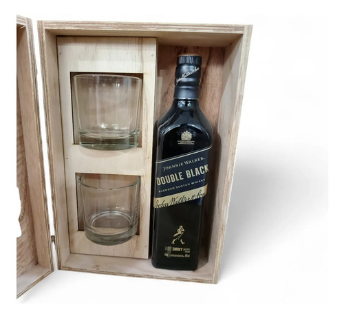 Jhonnie Walker Doble Black 700ml + 2 Vasos Estuche Gift Box - Image 2